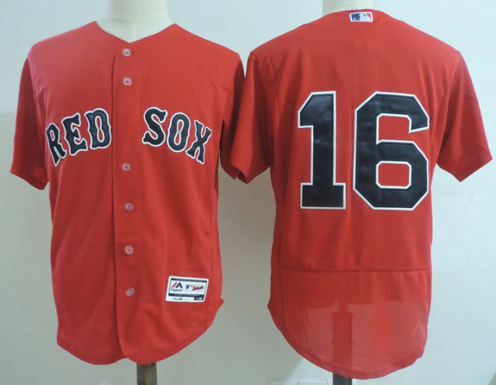 Men Boston Red Sox 16 Andrew Benintendi Red Elite MLB Jerseys